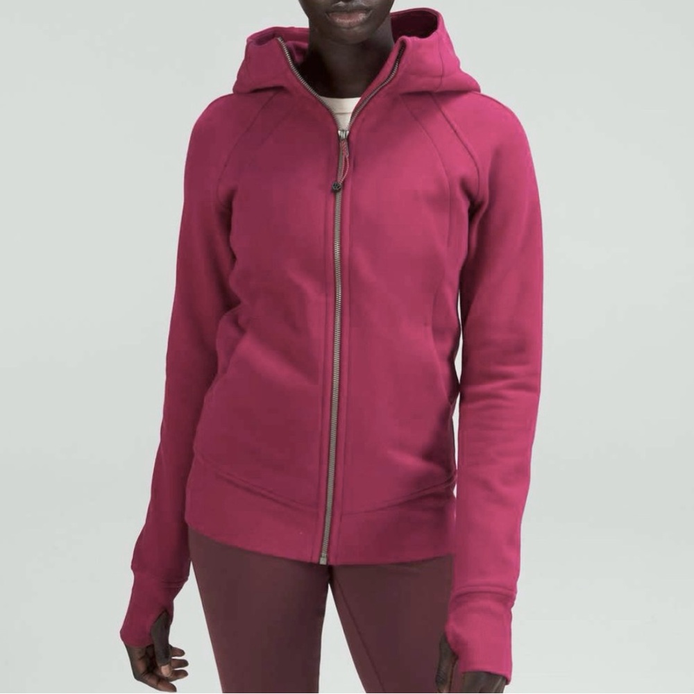 NWT Lululemon Full-Zip Scuba Hoodie Sweatshirt in Pomegranate